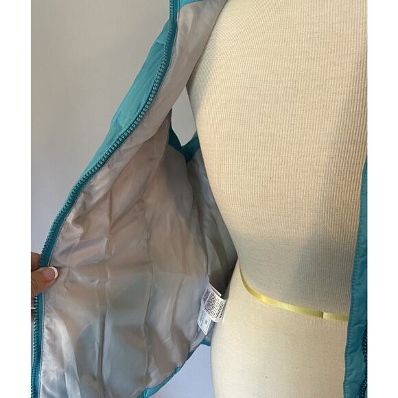 Eddie Bauer Women’s Down Vest Sz XS Turquoise Adjustable Waist Snaps EB650 - Picture 3 of 16
